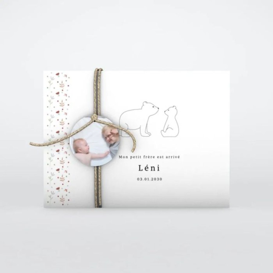 Best Planet cards Faire Part Naissance Petit Ours Et Liberty