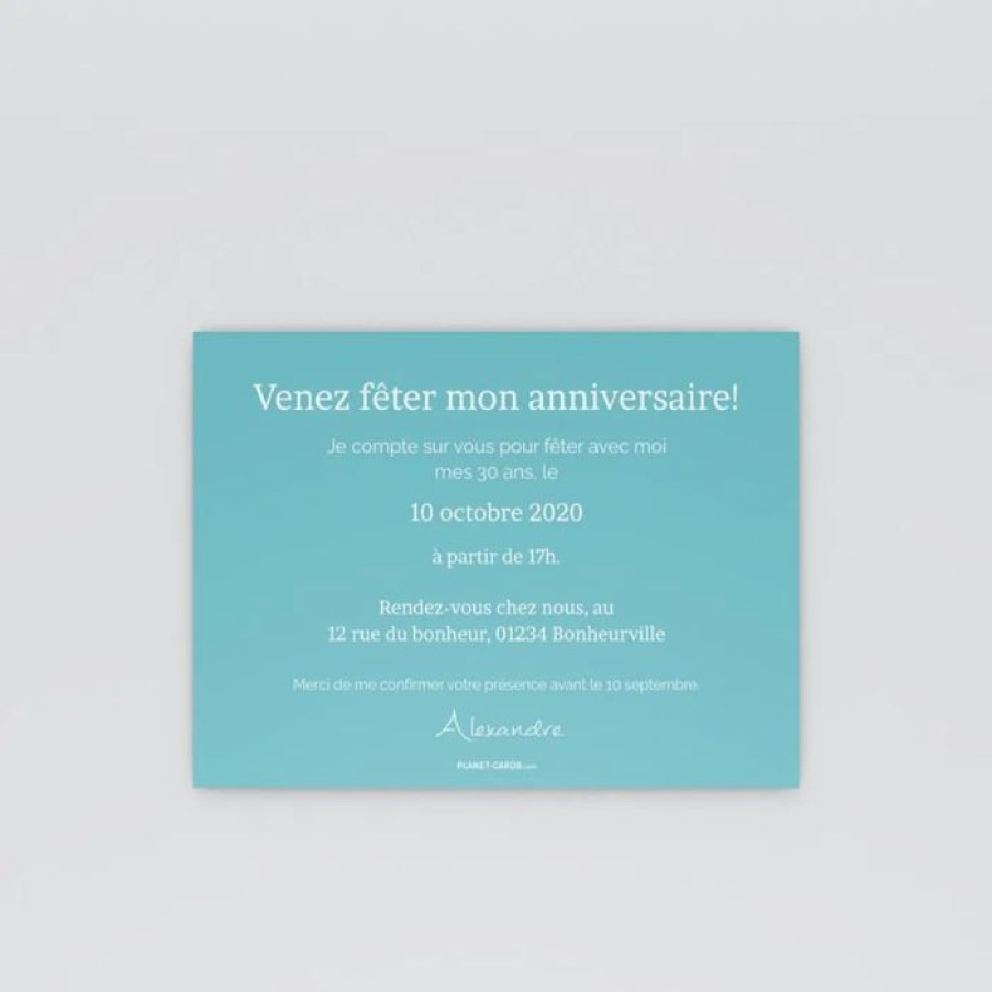 Clearance Planet cards Carte Invitation Anniversaire Pele Mele 30 Ans