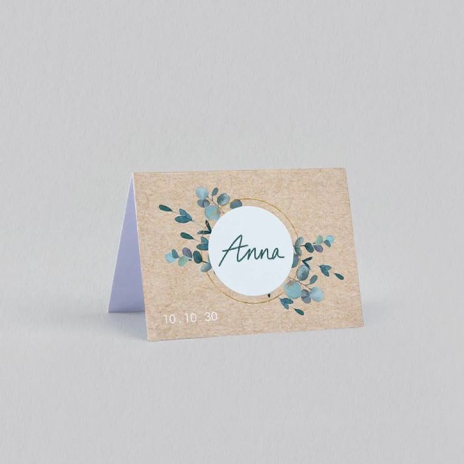 Online Planet cards Marque Place Mariage Eucalyptus Kraft