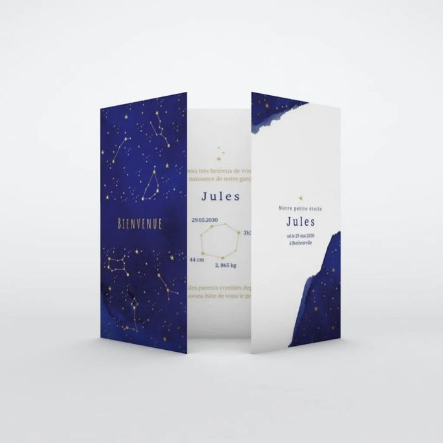Best Planet cards Faire Part Naissance Notre Univers Etoile Lunaire