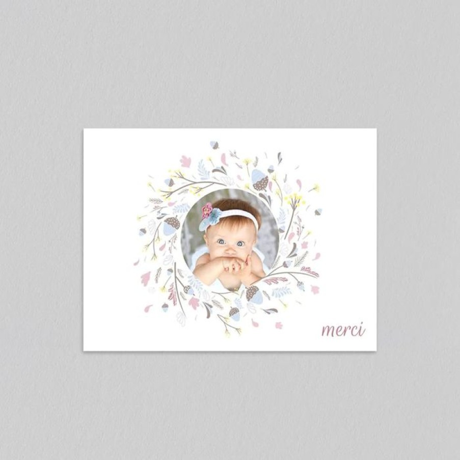 New Planet cards Remerciement Bapteme Couronne Pastel