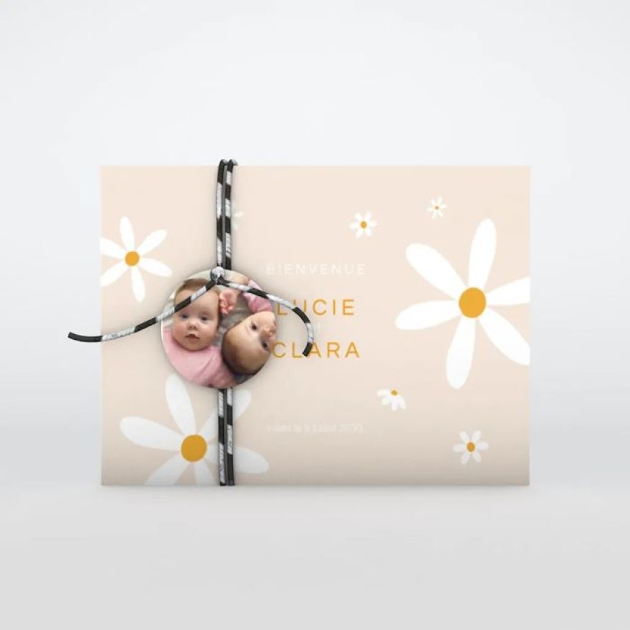 Hot Planet cards Faire Part Naissance Nos Jolies Fleurs