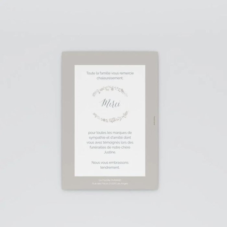 Wholesale Planet cards Remerciement Deces Couronne Elegante