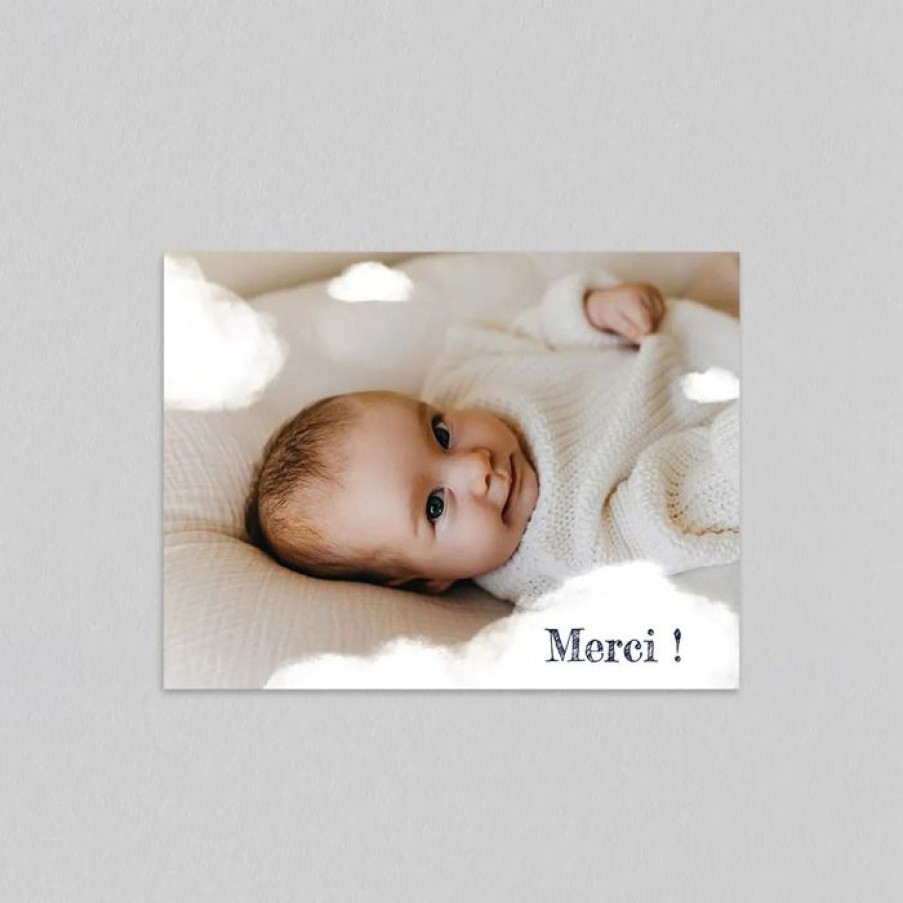 Online Planet cards Remerciement Bapteme Lainage Nuage