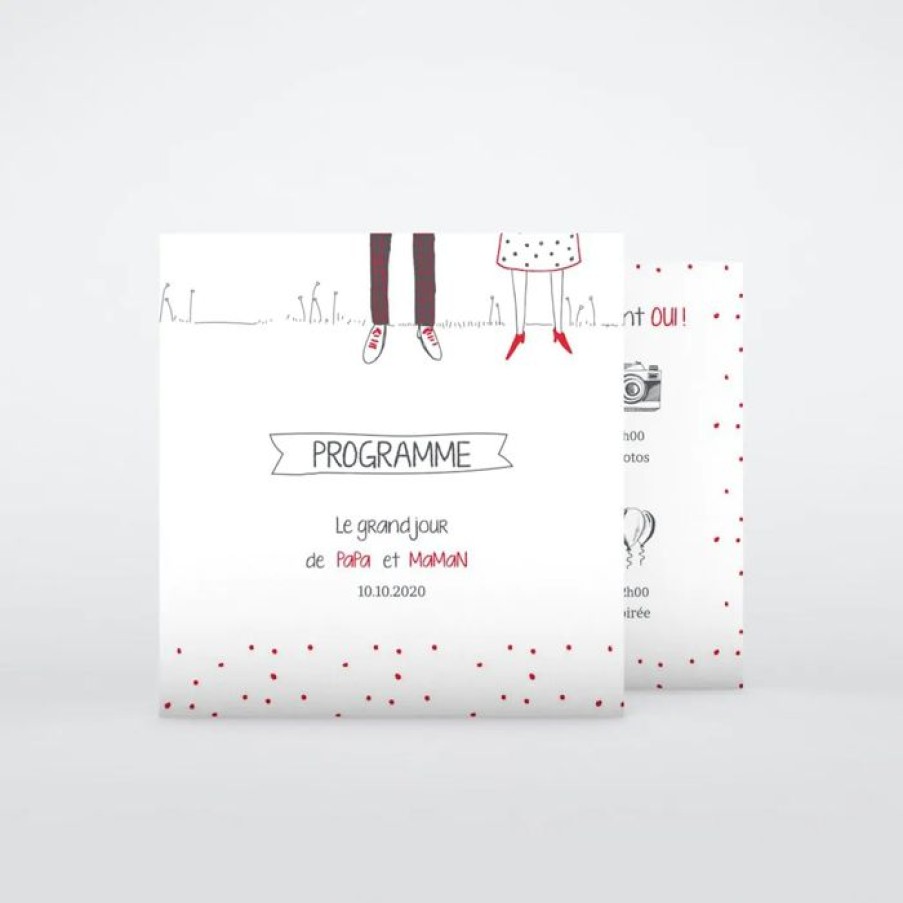 Hot Planet cards Programme De Mariage Illustration Papa Et Maman