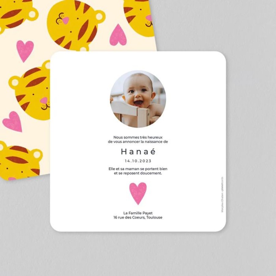 Clearance Planet cards Faire Part Naissance Mon Bebe Tigre