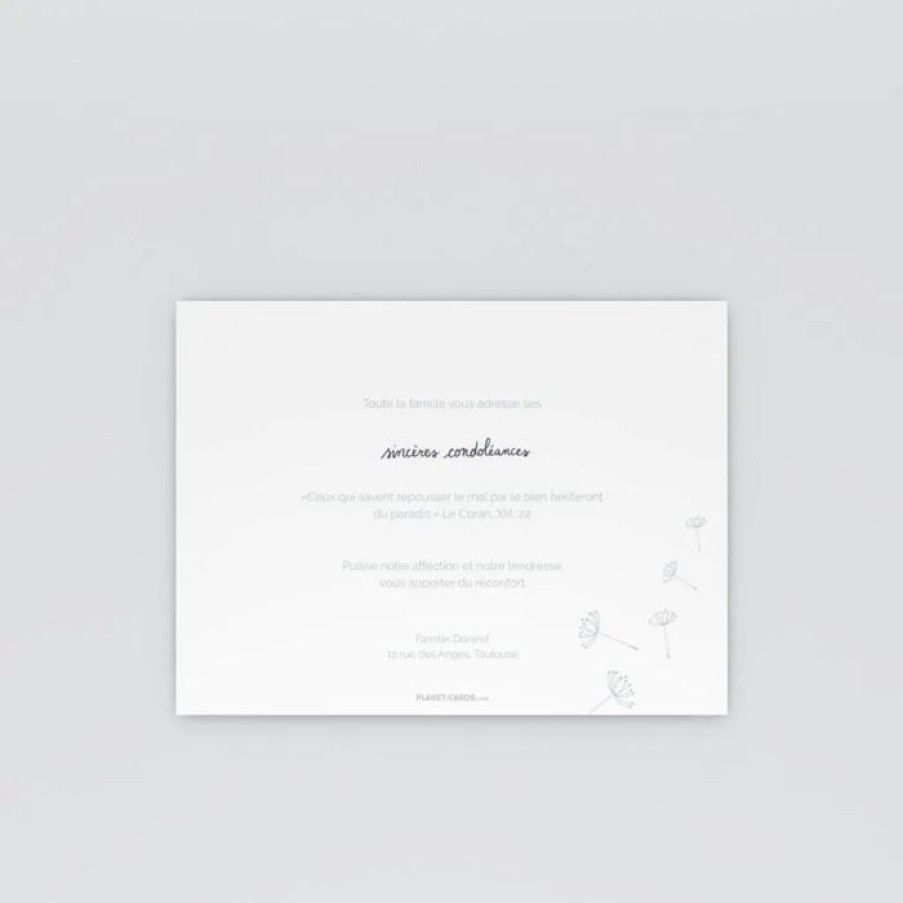 Clearance Planet cards Carte De Condoleances Musulman Pissenlits