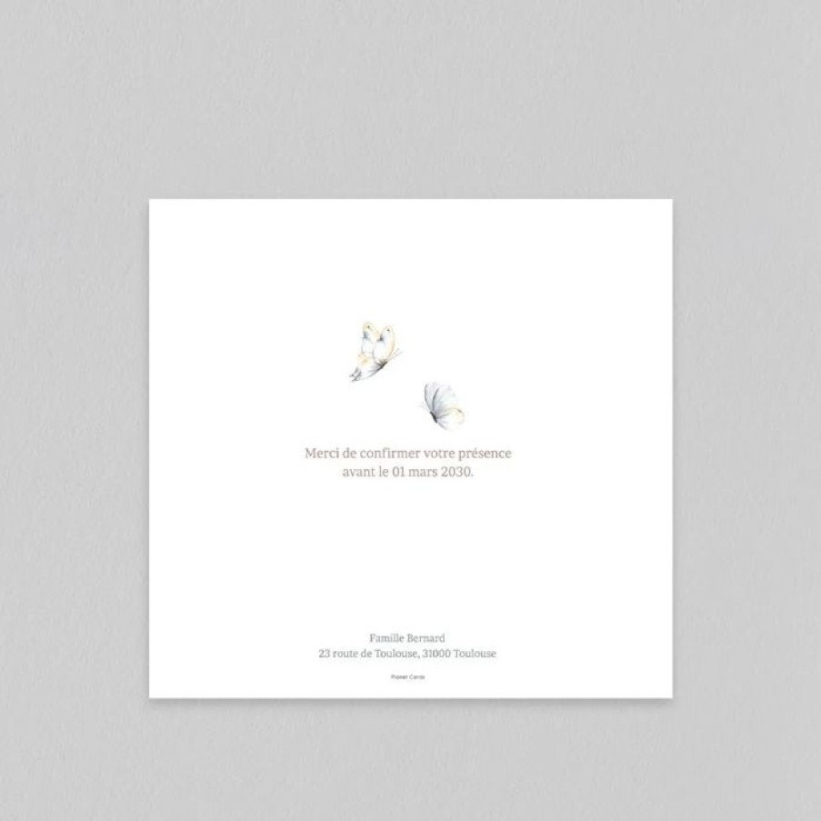 Wholesale Planet cards Faire Part Bapteme Doux Papillon