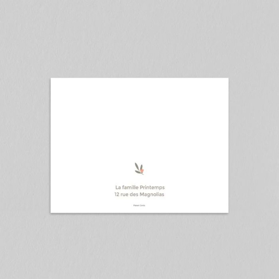 Hot Planet cards Faire Part Naissance Couronne Printaniere