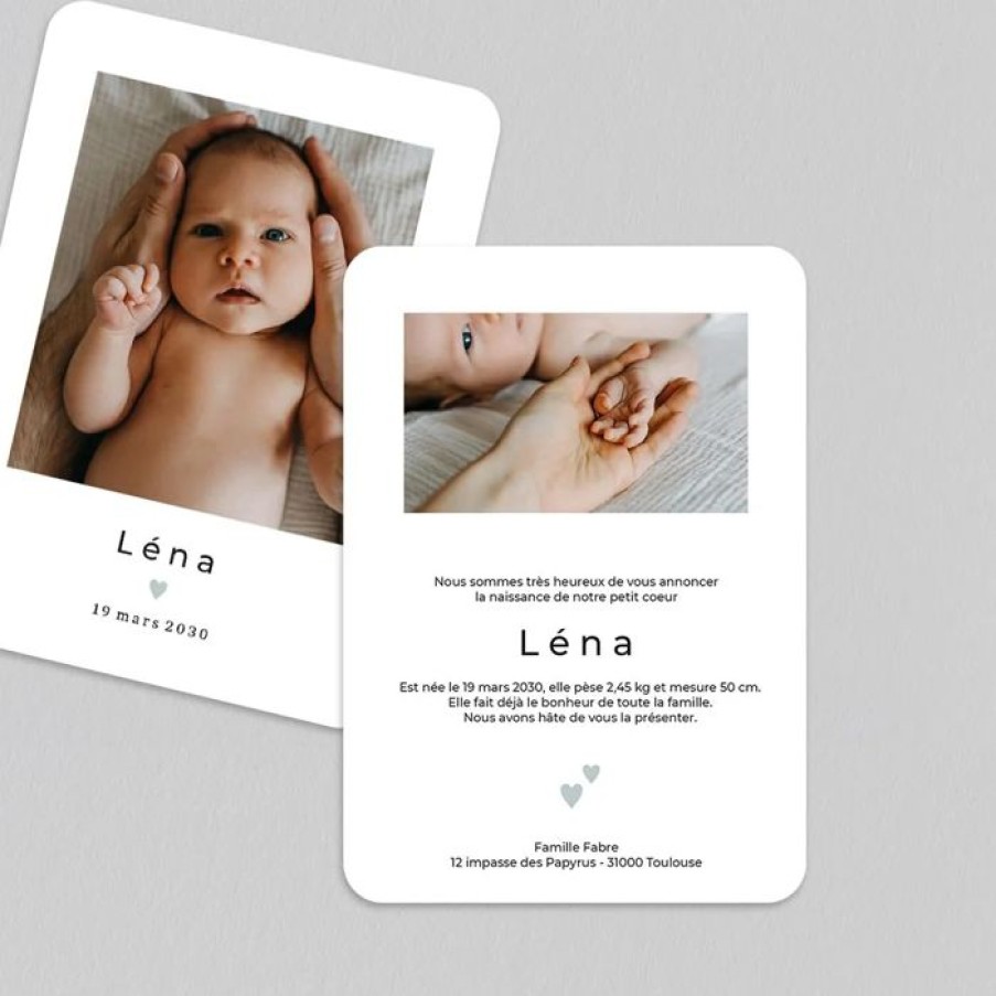 Clearance Planet cards Faire Part Naissance Mon Petit Coeur