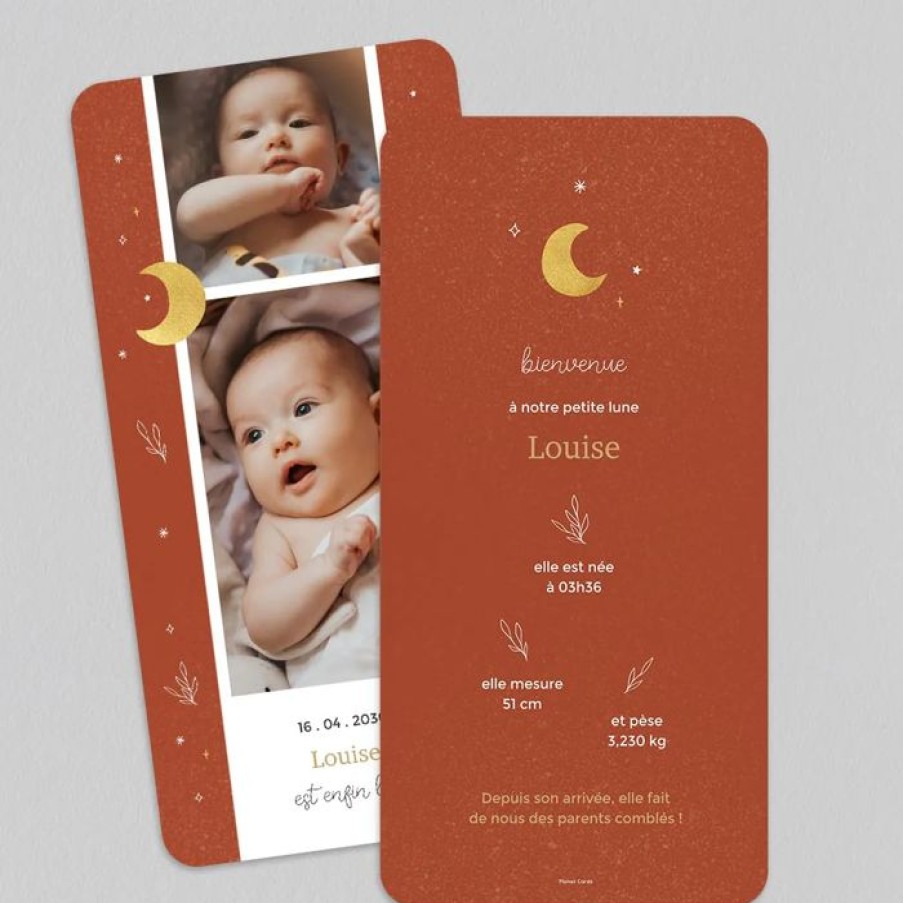 Hot Planet cards Faire Part Naissance Sur La Lune