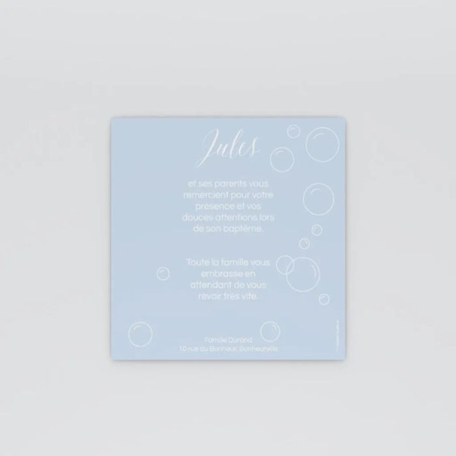 Clearance Planet cards Remerciement Bapteme Bulles De Bonheur