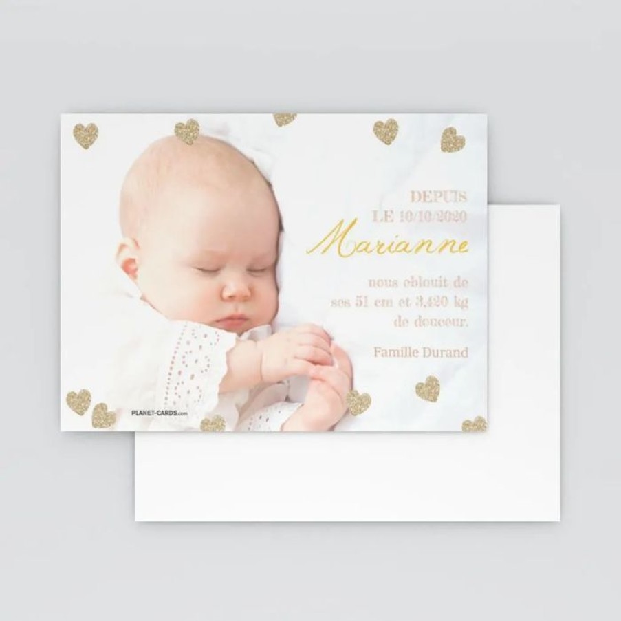 Best Planet cards Faire Part Naissance Confettis De Coeurs