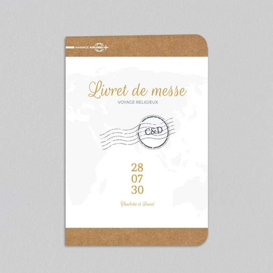 Hot Planet cards Livret De Messe De Mariage Mariage Airlines