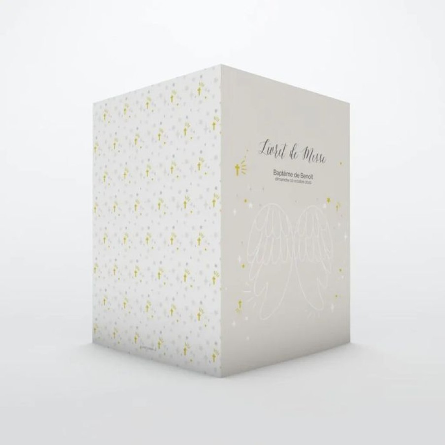 Wholesale Planet cards Livret De Bapteme Deux Ailes D'Ange