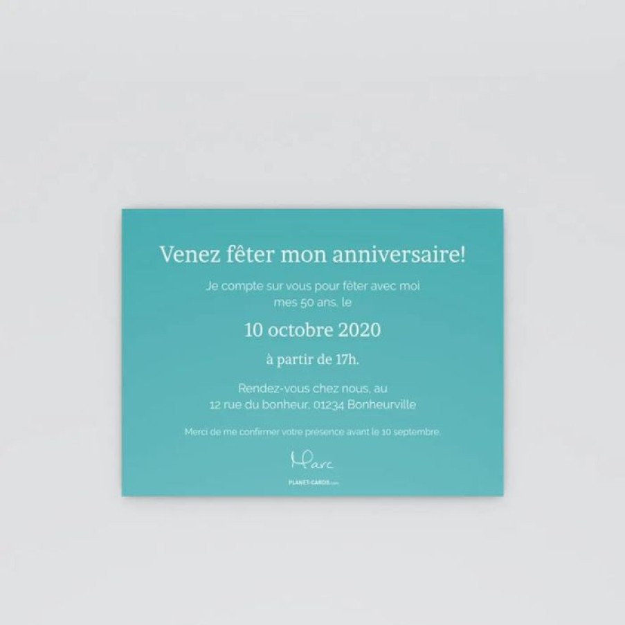 Online Planet cards Carte Invitation Anniversaire Pele Mele 50 Ans