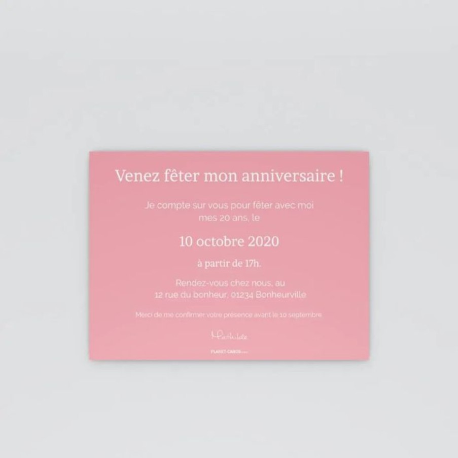 Best Planet cards Carte Invitation Anniversaire Pele Mele 20 Ans
