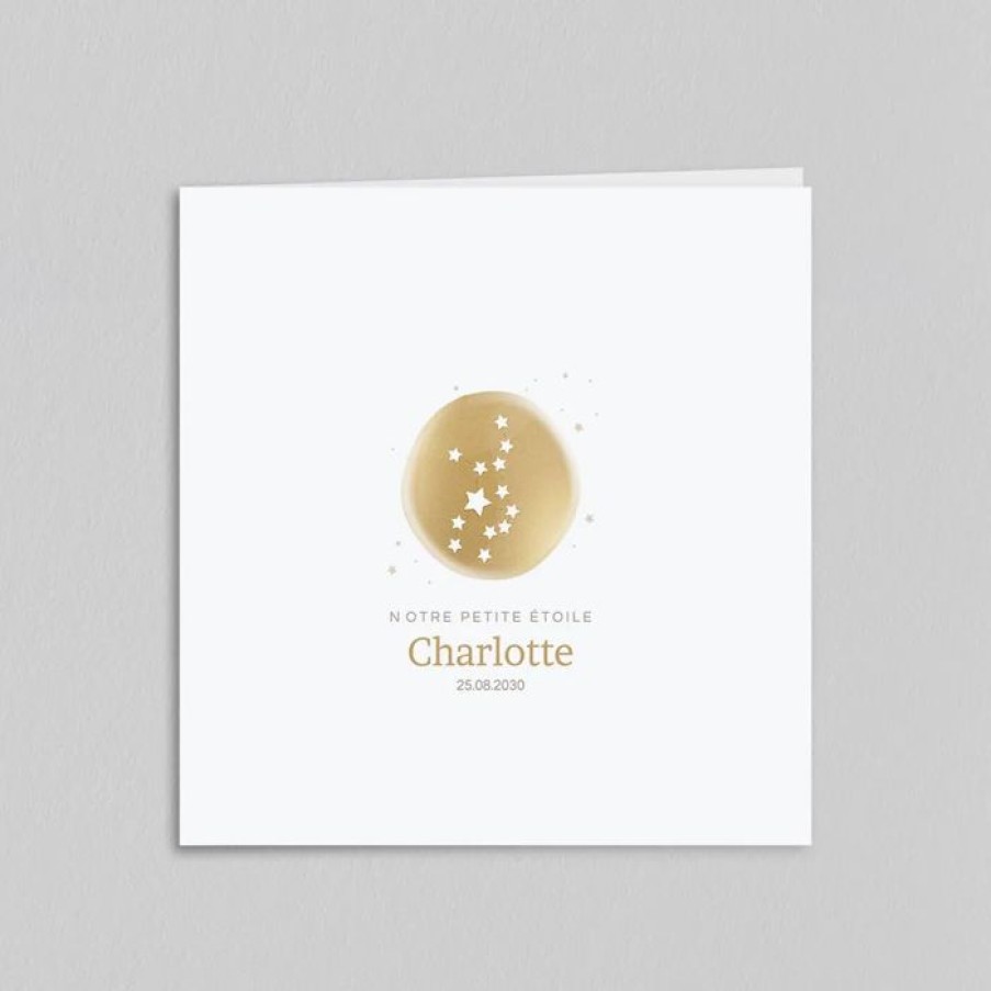 Best Planet cards Faire Part Naissance Medaillon Constellation Vierge