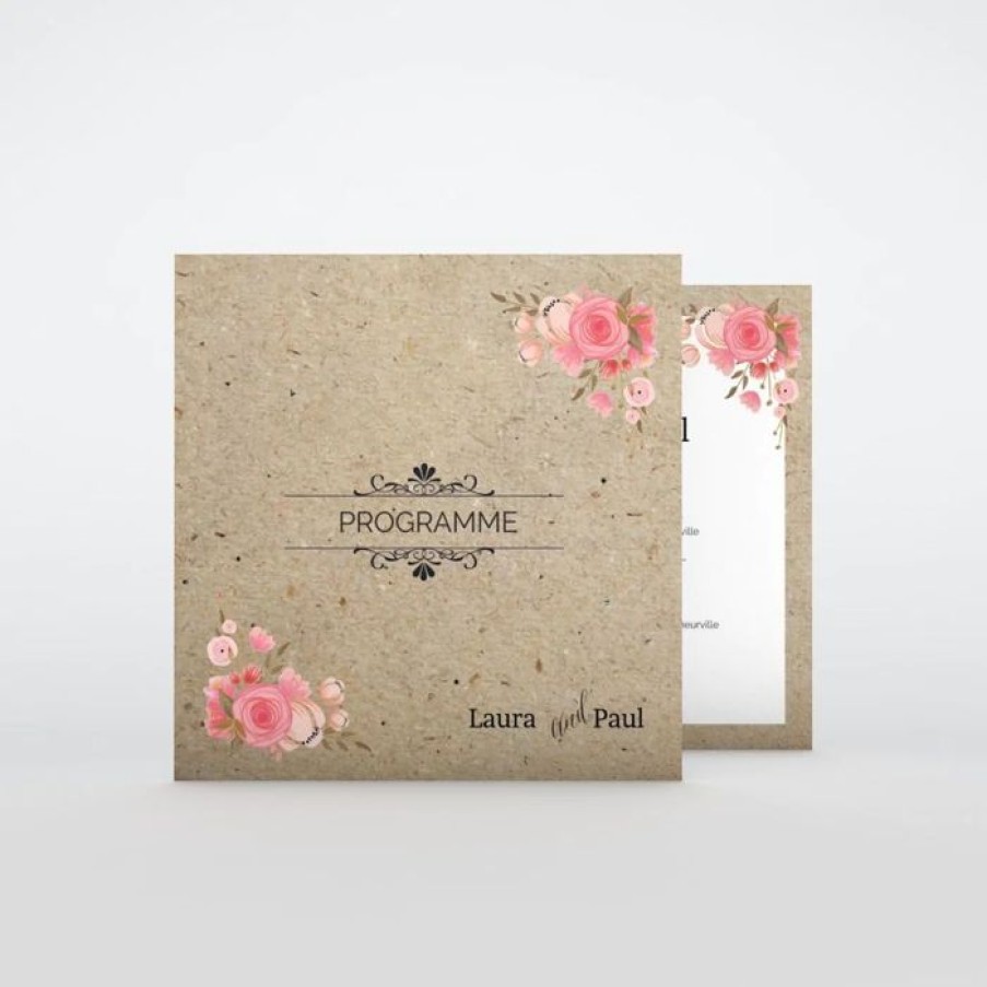 Best Planet cards Programme De Mariage Vintage Champetre