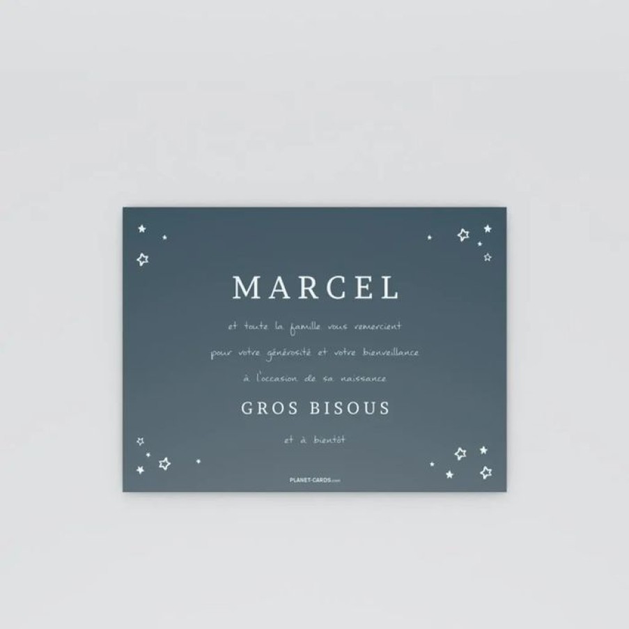 New Planet cards Carte Remerciement Naissance Naissance Etoilee