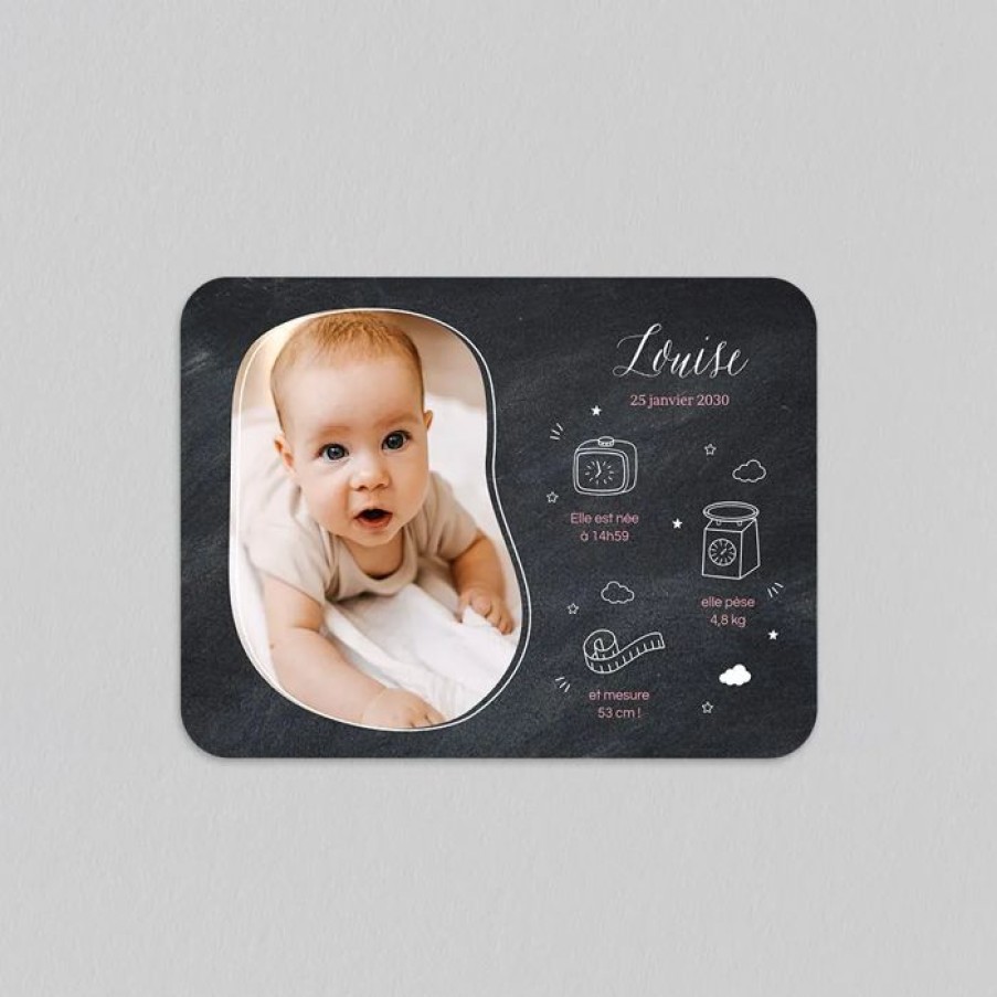 Hot Planet cards Faire Part Naissance Ardoise Et Dessins