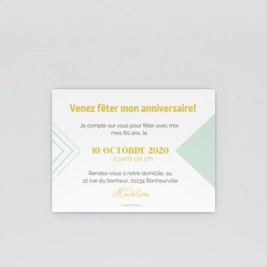 New Planet cards Carte Invitation Anniversaire Pele Mele Pour 60 Ans