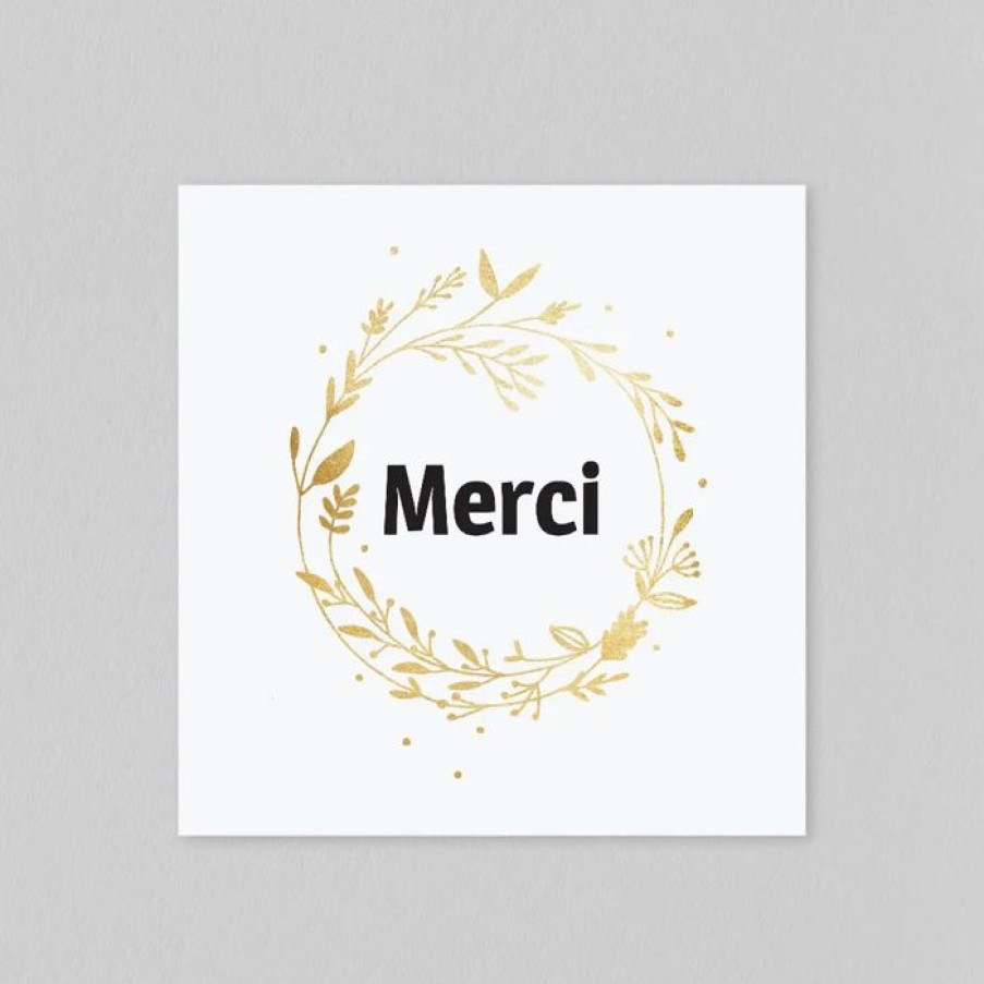 Wholesale Planet cards Remerciement Bapteme Couronne Feuilles Dorees