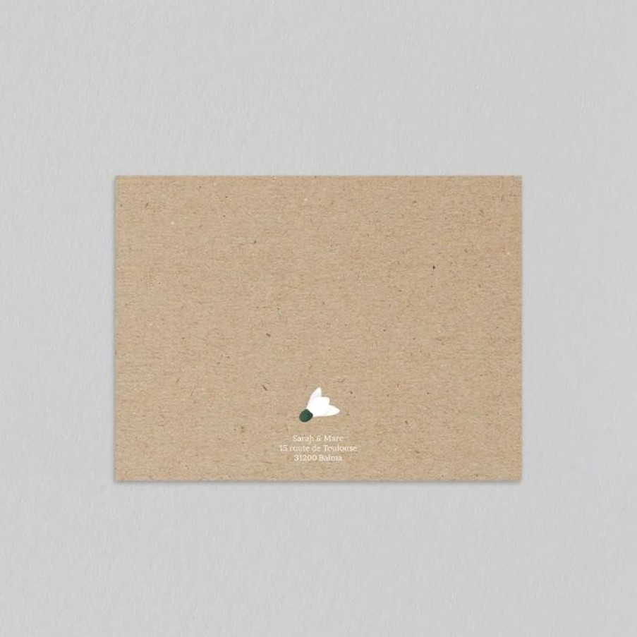Hot Planet cards Faire Part Naissance Kraft Et Perce-Neige